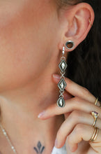 Load image into Gallery viewer, Silver Stamped Danglies