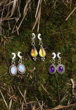 Load image into Gallery viewer, Amethyst Moon Studs
