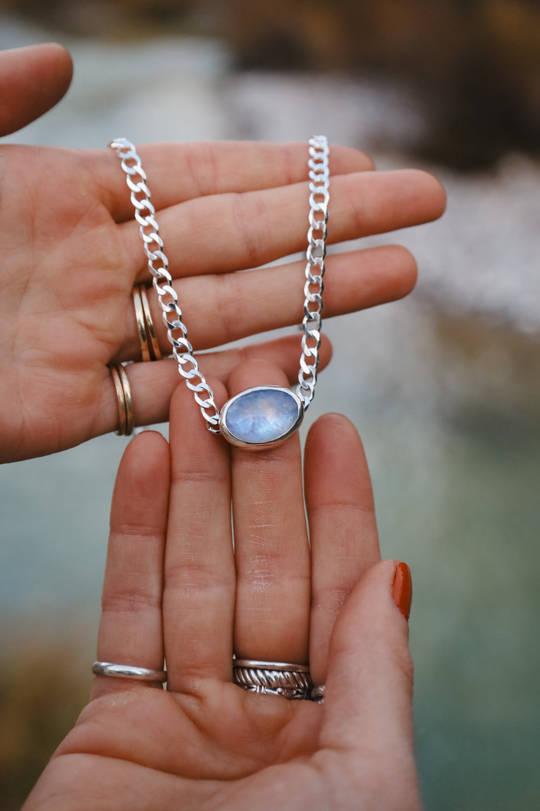 Rainbow Moonstone Choker