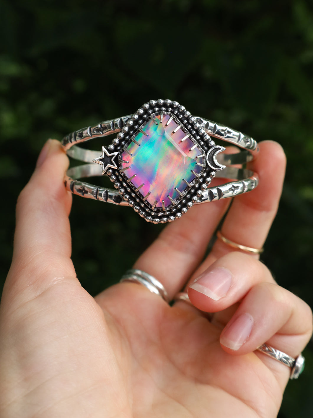 aura opal celestial cuff
