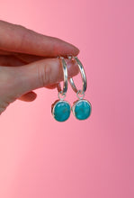 Load image into Gallery viewer, high-grade campitos turquoise hoops

