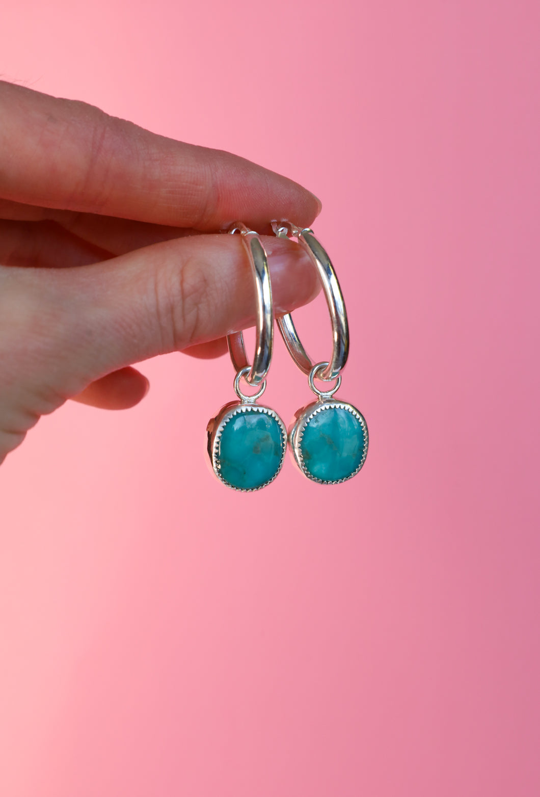 high-grade campitos turquoise hoops