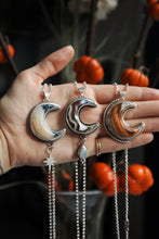 Load image into Gallery viewer, Polychrome Jasper Moon Pendant
