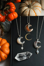 Load image into Gallery viewer, Polychrome Jasper Moon Pendant
