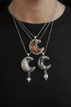 Load image into Gallery viewer, Polychrome Jasper Moon Pendant
