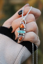Load image into Gallery viewer, Hessonite Garnet &amp; Turquoise Pendant

