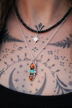 Load image into Gallery viewer, Hessonite Garnet &amp; Turquoise Pendant
