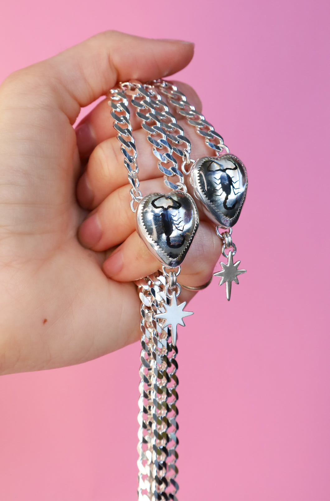 scorpion heart necklace