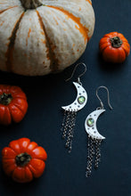 Load image into Gallery viewer, Peridot Moon Witch Danglies
