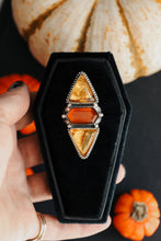 Load image into Gallery viewer, Amber &amp; Hessonite Garnet Ring
