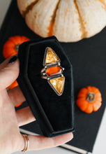 Load image into Gallery viewer, Amber &amp; Hessonite Garnet Ring

